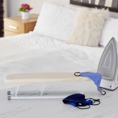 Household Essentials Accessorysleeveironingboardplastictopfoampadandcottoncoverheat-resistantcompactandeasytousematteblac In Ivory