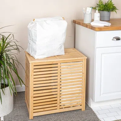 Household Essentials Bamboo Laundry Sorter In Brown;natural