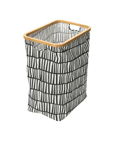 Household Essentials Bamboo Rimmed Rectangular In Black
