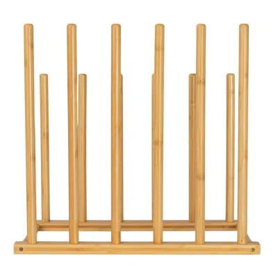 Household Essentials Darcy Bamboo 6 Pair Boot Rack, Natural In Natural Wood