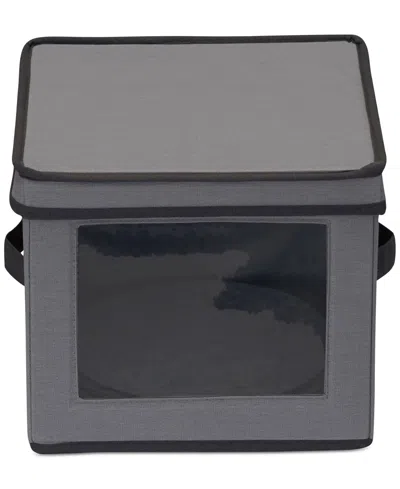 Household Essentials Dinner Plate Storage Box In Gray