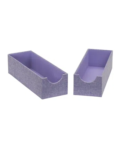 Household Essentials Drawer Organizers, Set Of 2 In Iris