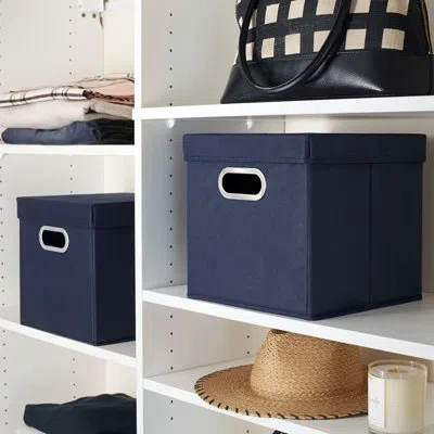 Household Essentials Fabricboxset In Navy