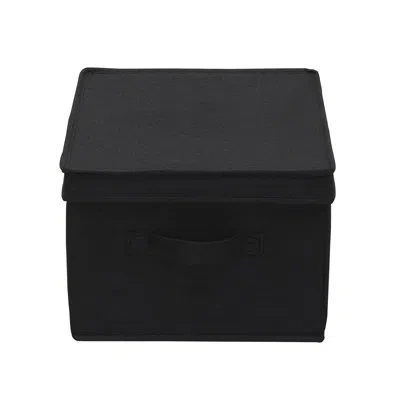 Household Essentials Fabricstoragebinssoftpolylinenwithsturdysidesattachedhandleandfullyremovablelid In Graphite
