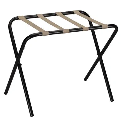 Household Essentials Foldingmetalluggagerack In Black