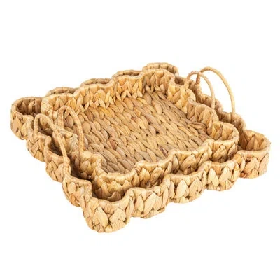 Household Essentials Fraga Coffee Table Tray In Water Hyacinth