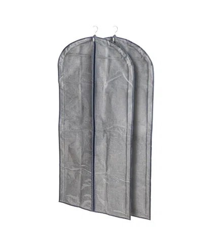 Household Essentials Hanging Zippered Garment Storage Bag With Clear Vision Front, Set Of 2 In Blue