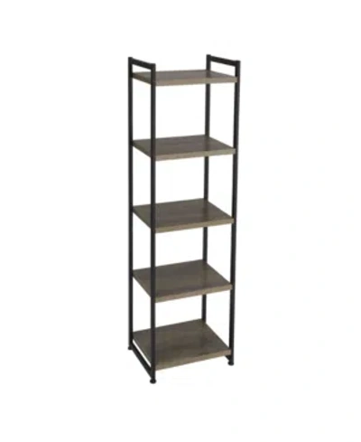 Household Essentials Household Essential Ashwood 5-shelf Storage Tower In Brown