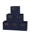 Household Essentials Household Essential Fabric Storage Bins 6 Piece Set In Navy