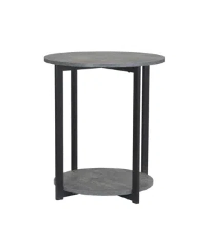 Household Essentials Household Essential Greystone Low Side Table In Gray