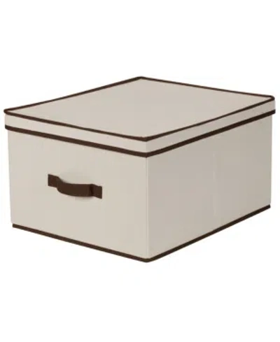 Household Essentials Canvas Large Storage Box In Brown