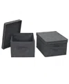 Household Essentials Large Fabric Storage Bins, Set Of 2 In Graphite Linen
