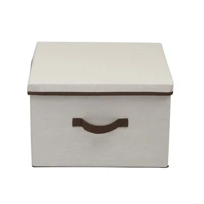 Household Essentials Largestorageboxwithlidsoftpoly-cottoncanvaswithreinforcedframegenerousstoragecapacityfully-removable In Natural