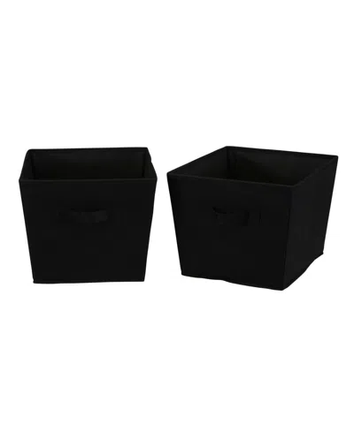 Household Essentials Medium Fabric Storage Bins 2 Pack In Black