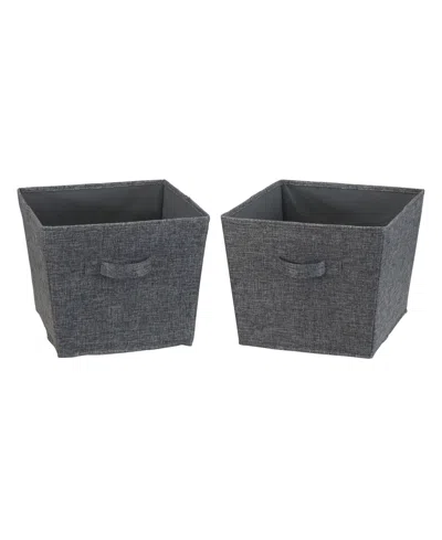 Household Essentials Medium Fabric Storage Bins 2 Pack In Gray