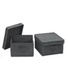 Household Essentials Medium Fabric Storage Bins, Set Of 2 In Graphite Linen