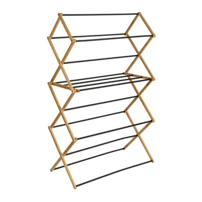 Household Essentials Meghan Bamboo Foldable Standard Drying Rack
