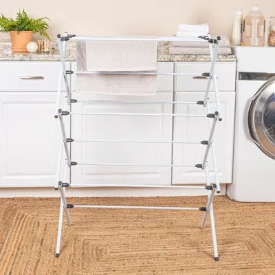 Household Essentials Metal Foldable Accordion Drying Rack