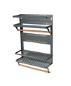 Household Essentials Metal Magnetic Organizer With Paper Towel Holder In Gray