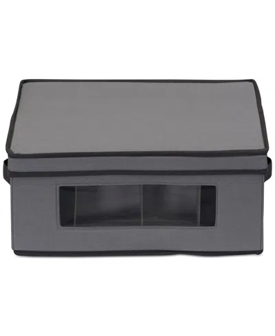 Household Essentials Mug & Tumbler Storage Chest In Gray