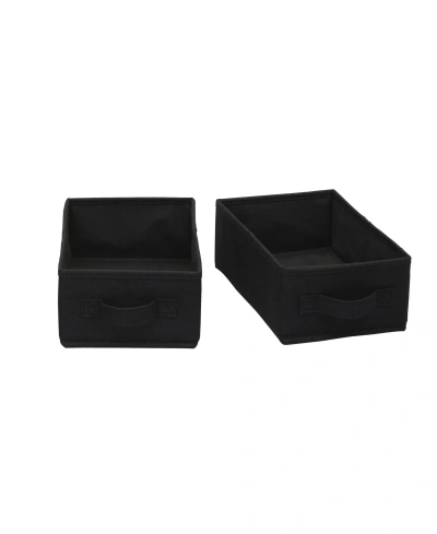 Household Essentials Narrow Closet Organizer Drawers, Set Of 2 In Black Linen