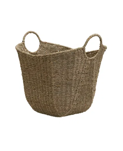 Household Essentials Natural Seagrass Basket With Handles In Neutral
