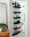 Household Essentials Over-the-door 6-shelf Storage Rack In Black
