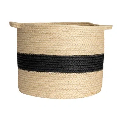 Household Essentials Paper General Basket In Black;beige