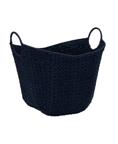 Household Essentials Paper Rope Basket With Handles In Blue
