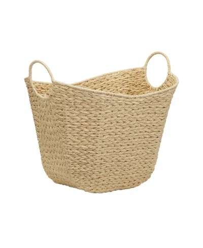 Household Essentials Paper Rope Basket With Handles In Cream