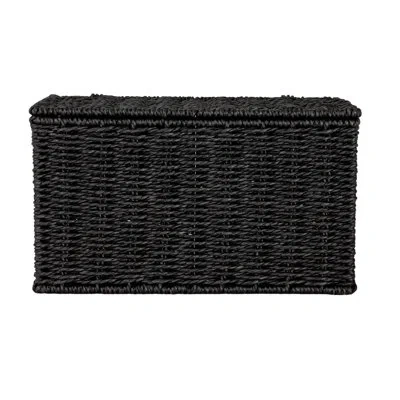 Household Essentials Paperropewickerbox In Black