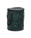 Household Essentials Pop Up Hamper 15" With Zippered Top In Green