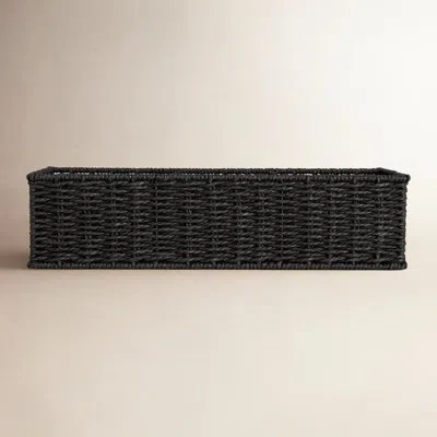 Household Essentials Rectangular Decorative Basket In Black