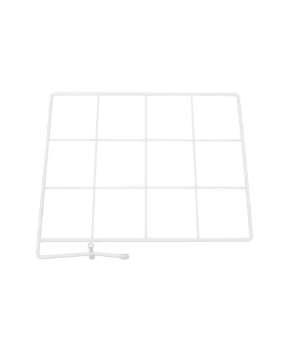 Household Essentials Square Hard Sided Tray, Silver-tone, Set Of 2 In White