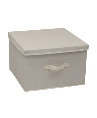 Household Essentials Square Storage Box With Lid In Gray