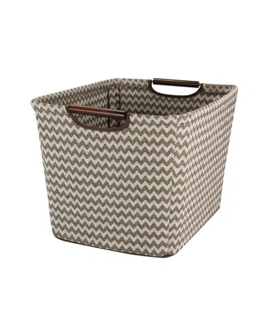 Household Essentials Sturdy Decorative Storage Bin With Tapered Sides In Brown,tan
