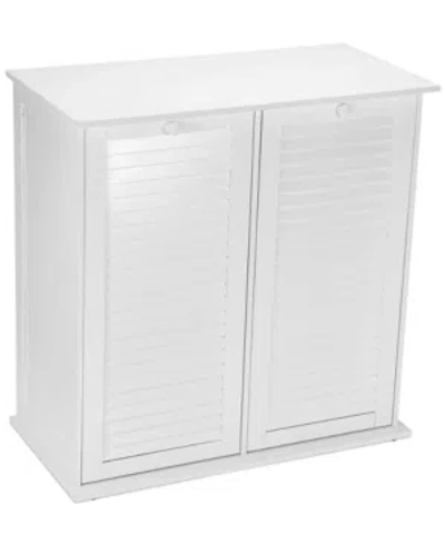Household Essentials Tilt Out Laundry Double Sorter Cabinet In White
