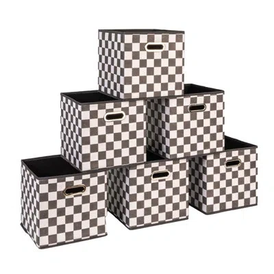 Household Essentials Wayfair Basics® Open Fabric Storage Bin Set In Black;white