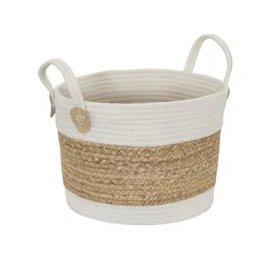 Household Essentials Wicker Basket In Natural,white