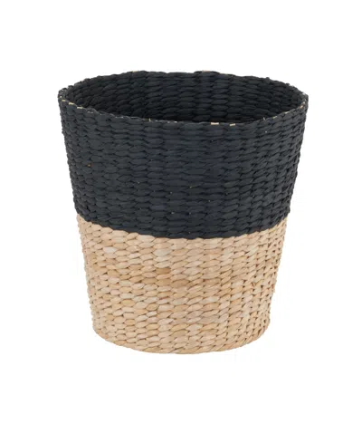 Household Essentials Wicker Waste Basket 2-tone In Black