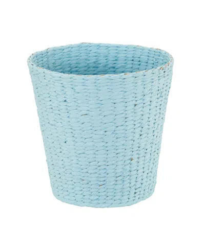 Household Essentials Wicker Waste Basket In Blue