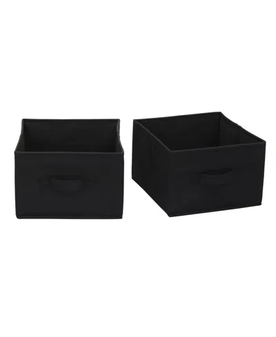 Household Essentials Wide Closet Organizer Drawers, Set Of 2 In Black Linen