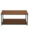 HOUSEHOLD ESSENTIALS WIDE COFFEE TABLE WITH STORAGE SHELF