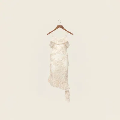Houseofsunny Fiore Bianco Dress In White