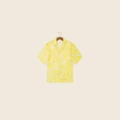 Houseofsunny Sliced Lemons Shirt In Yellow