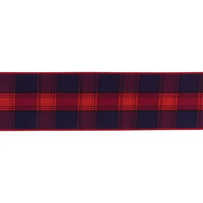 Houzbling 2.5" X 10 Yds. Ribbon Wired Polyester In Red