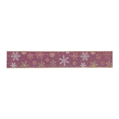 Houzbling 2.5" X 10 Yds. Wired Nylon In Pink