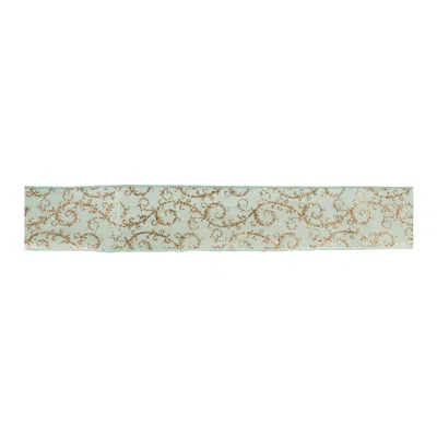 Houzbling 2.5" X 10 Yds. Wired Nylon/polyester In Blue