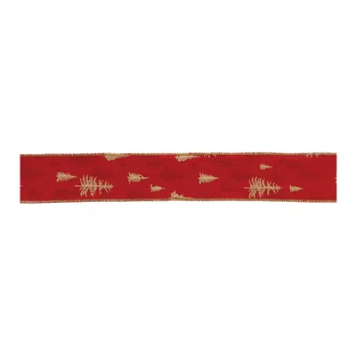 Houzbling 2.5" X 5 Yds. Wired (set Of 2) Polyester In Blue