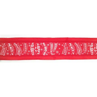 Houzbling 4" X 10 Yds. (3 Rolls) Wired Polyester In Red